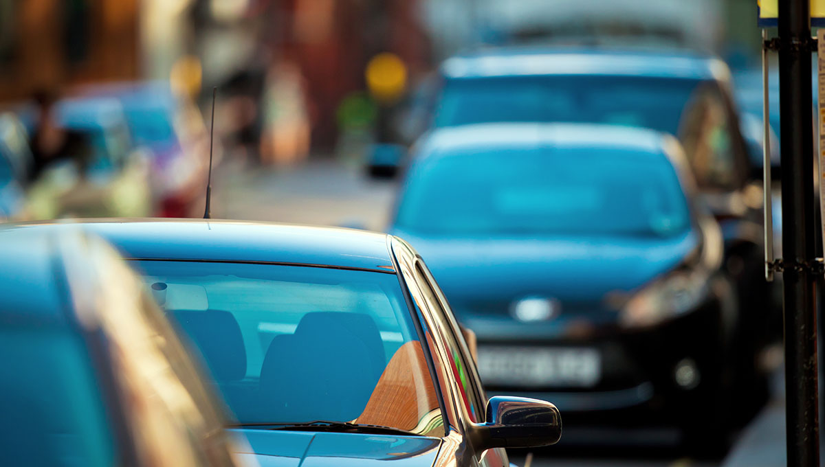 Cars in the street